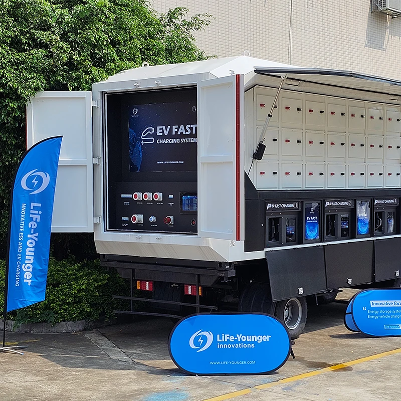 Factory Sale Car Carry Six Gun Electric Vehicle Dc Fast Charger 500kw Portable Dc Ev Charging Station