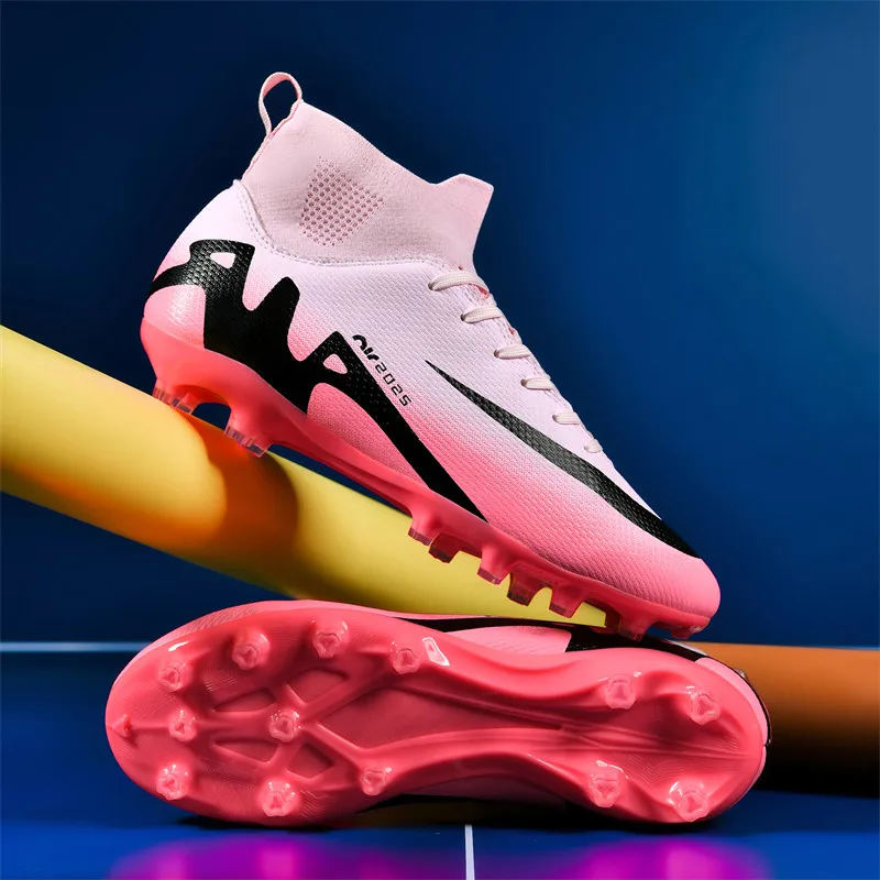 Popular Fashion Futsal Trend High-Cut Classical Fg/Tf Sport Wide Feet Solid Light Man Women Soccer Cleat Shoes Football Boots