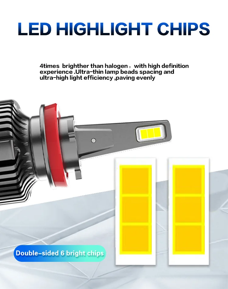  Spare parts 80W 16000LM waterproof led headlights hb3 h7 headlamps h4 sportlight 9012 5202 h16 car smart light