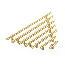 High-End Brass Kitchen Cabinet Door Handles Hardware Accessories Cabinet Furniture Drawer Pulls Handles