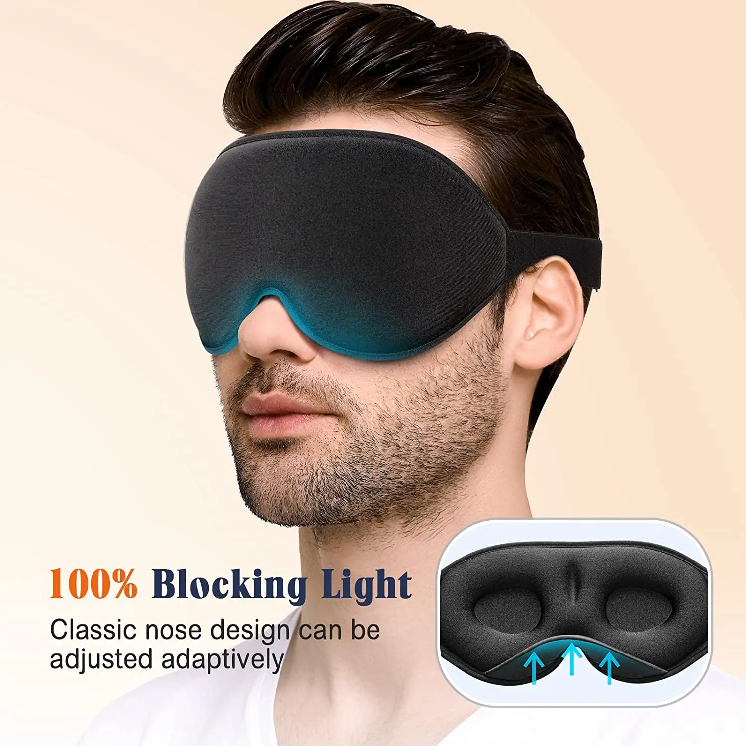 Custom brand 3D Sleep lash eye mask high quality eye shades night sleeping eye cover for travel 100% blackout blindfold