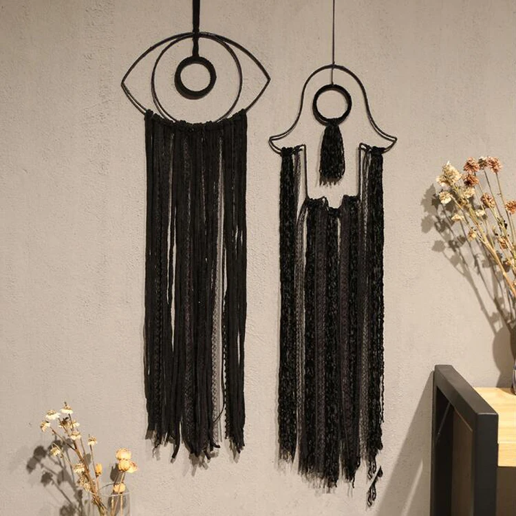 Wholesale Evil Eye Dream Catcher Boho Handmade Woven Tassel Home Wedding Wall Hanging Decor Ornament Craft Gift for Kids Bedroom