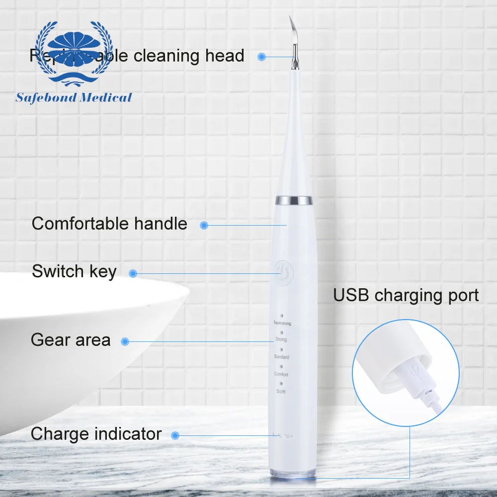 Household electric dental scaler portable six-in-one oral cleaning kit