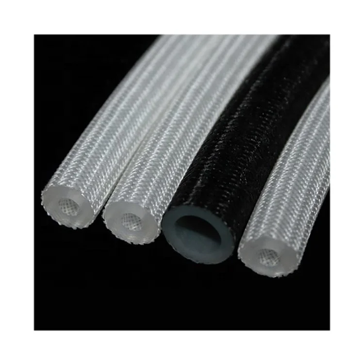 Heat resistant silicon tube pipe polyester braided reinforced braided silicone hose