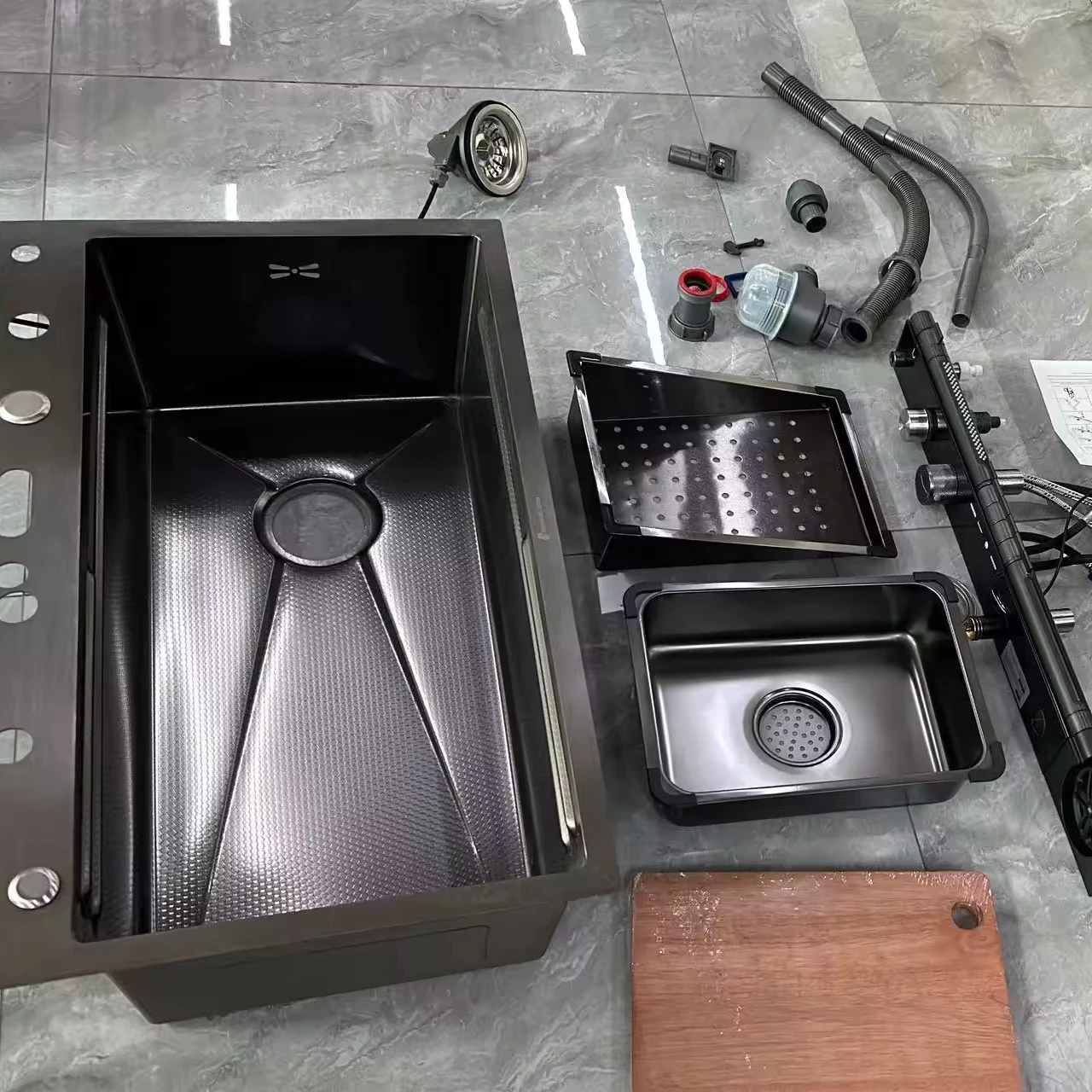 7545 bowl undermount stainless steel apron farmhouse handmade smart waterfall multifunction kitchen sink
