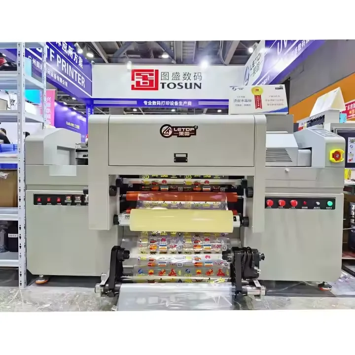 LETOP Factory 60CM Hot Foil Stamping UV Sticker Digital Label Printing Plotter Print Roll to Dtf Uv Inkjet Printer Machine