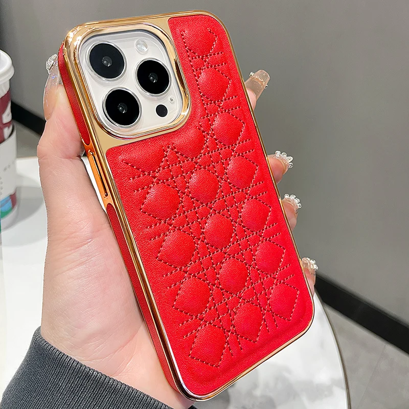 VIETAO custom black pebble leather phone case for iphone 14 Pro max 14pro 14plus mobile phone cover shell
