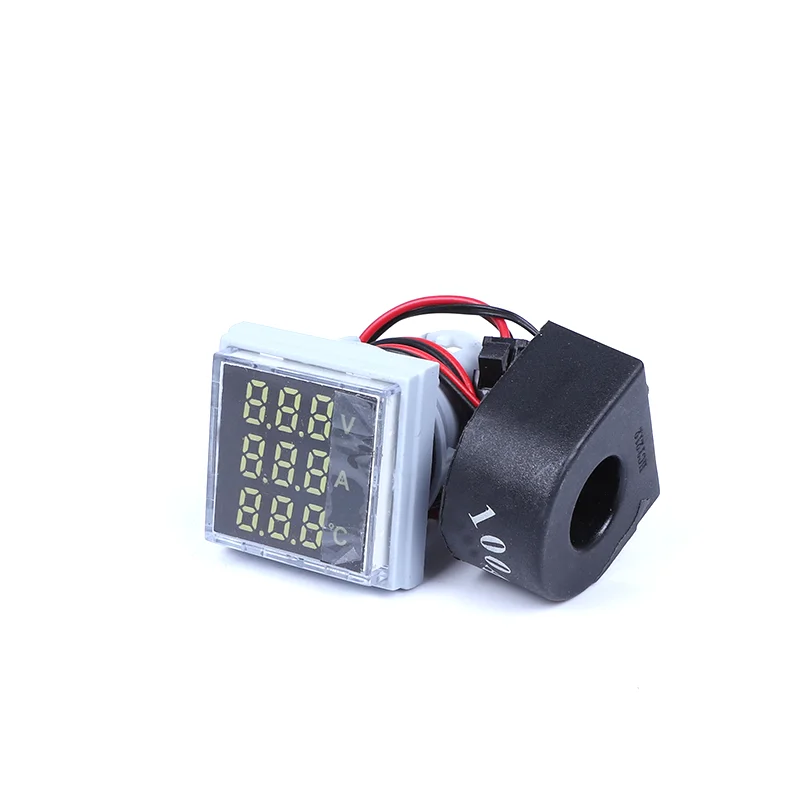Cheap Led Lights 22Mm Voltmeter Ammeter Temperature Meter Ac 0-100A,Ac 50-500V Multifunctional Indicator