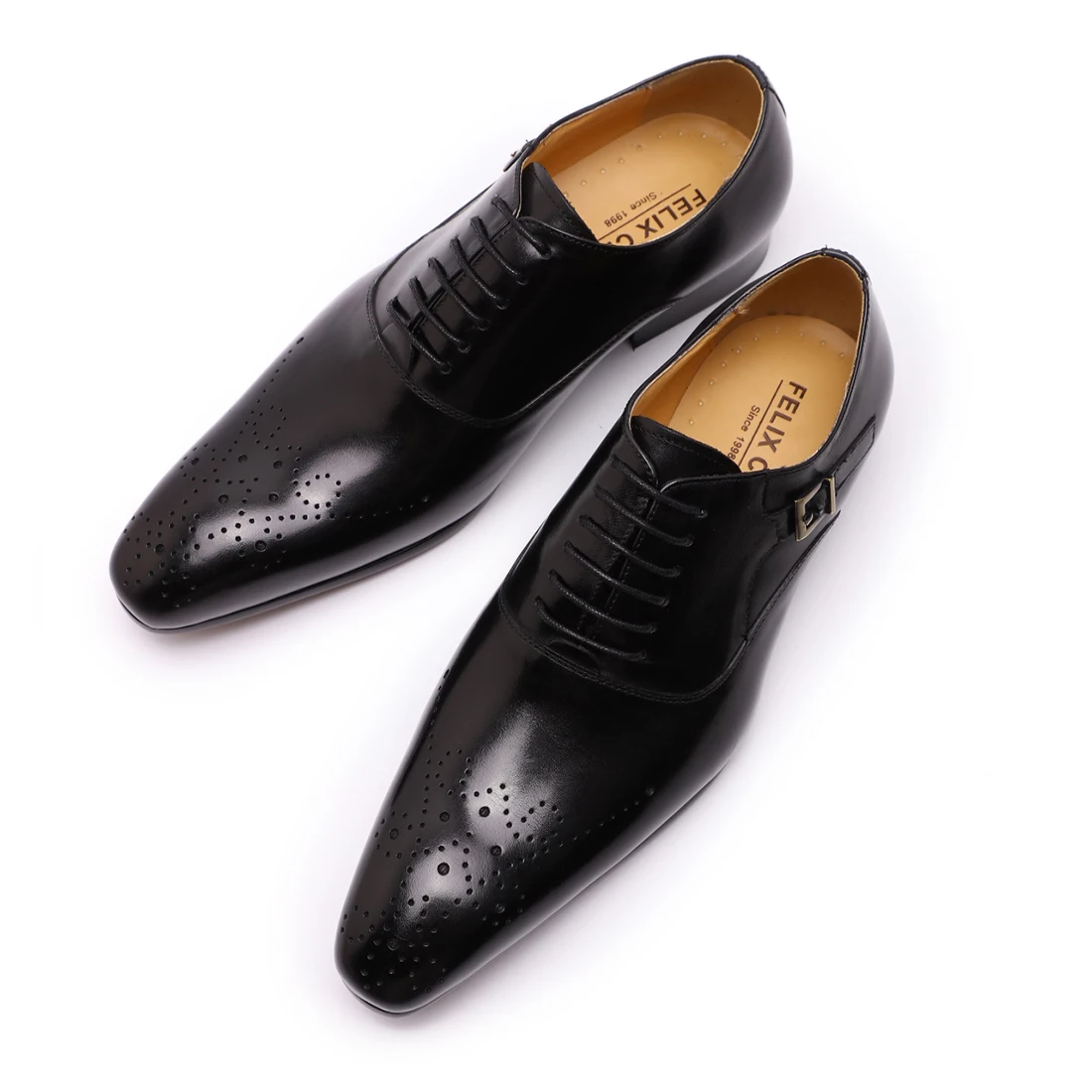 Wholesale fashion formal classy oxford casual men white genuine leather dress shoes
