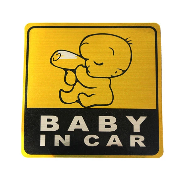 BABY IN CAR BABY ON BOARD  personality  car protective  die cut adhesive  removable glue 3d car tire sticker design