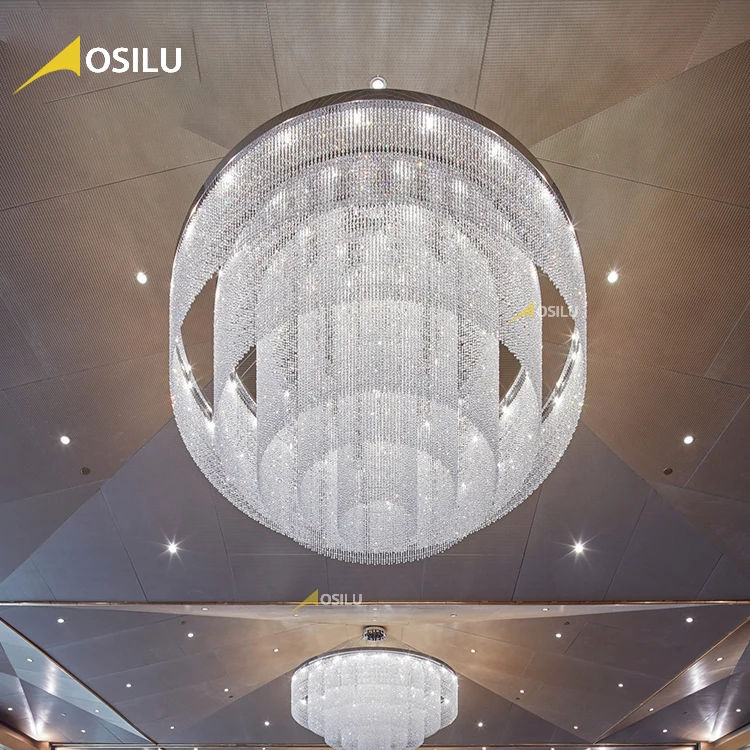 2022 New style K9 crystal High-Grade Hall Hotel Lobby Decoration Lighting Luxury Large Custom Made Crystal Chandelier
