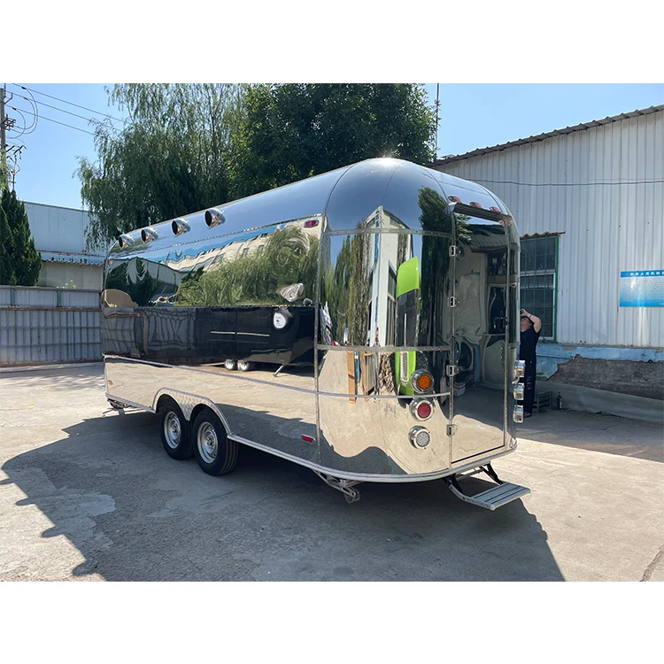 Air stream  Mobile Kitchen Fast Food Trailers Fully Equipped Custom Mobile Pizza  Hot Dog Fast Food Trucks With Full Kitchen