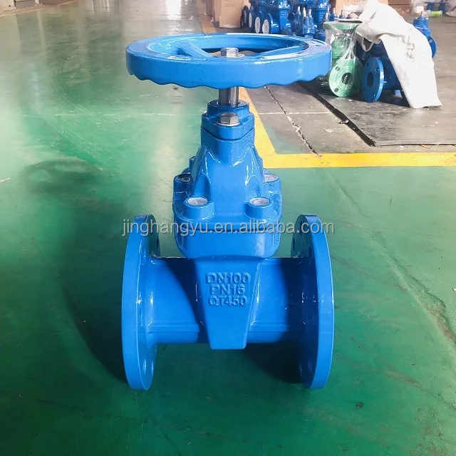 GGG50 DN 80 Heavy F4 German standard flange ductile iron sluice gate valve with prices resilient seat cast iron gate valve