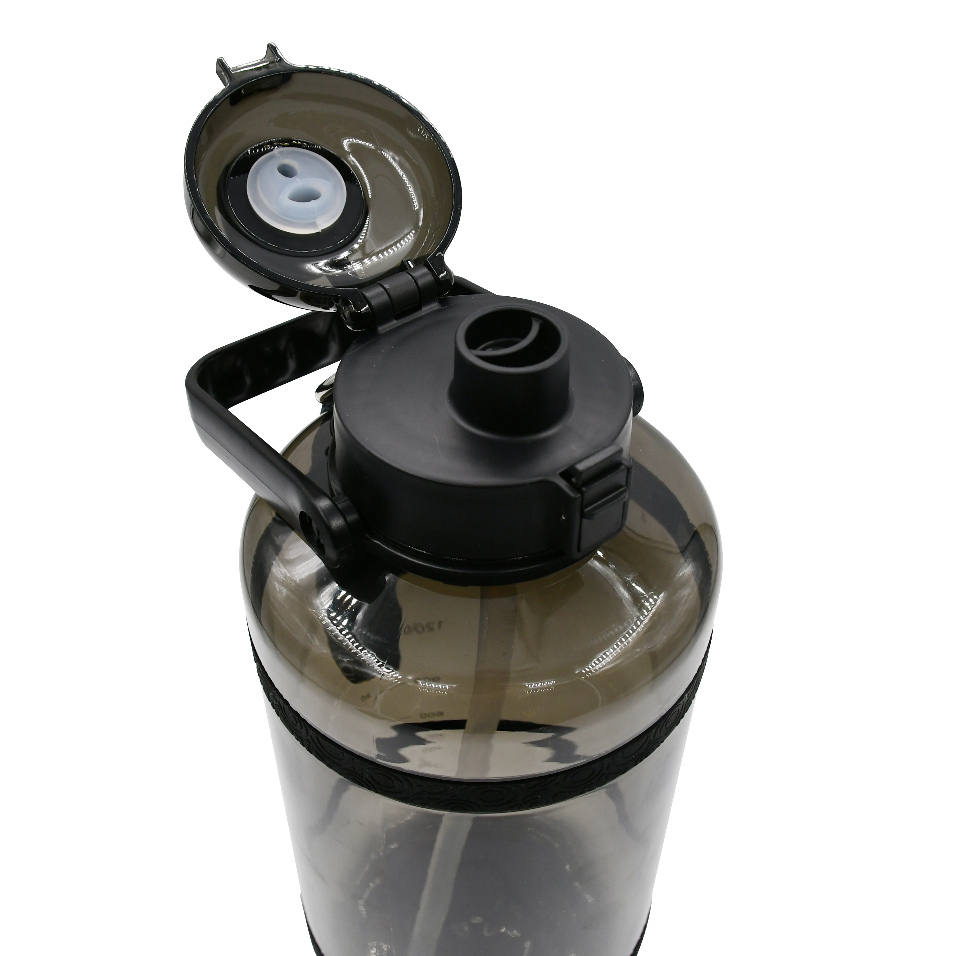 Custom sports plastic large half gallon  32oz 1L motivational water bottle 2 liter water bottle with time marker&straw