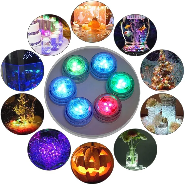 LED Diamond Knob Aquarium Lights Waterproof Fish Tank Decorations Timing Remote Control Dive Flashlight Style Aluminum Lamp Body