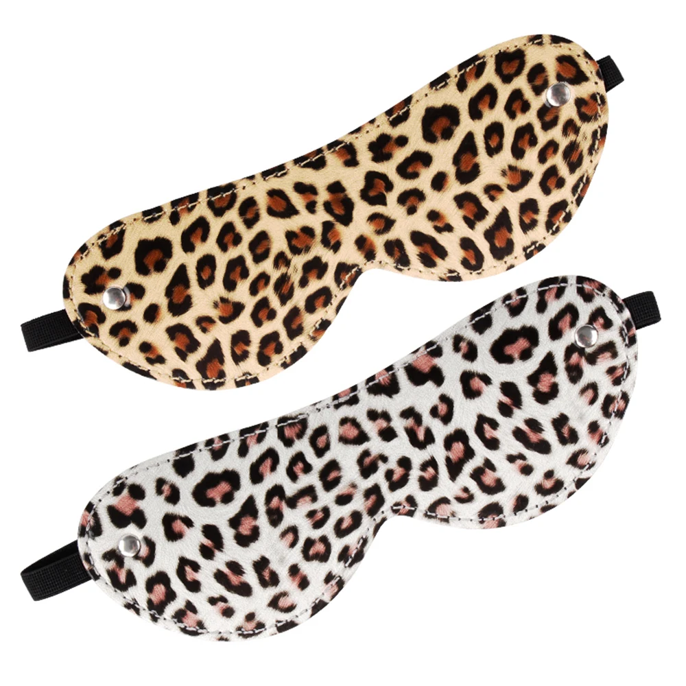 BDSM Erotic Restraints for Couples Sexual Leopard Blindfold Soft Sleeping Mask Bondage Eye Mask