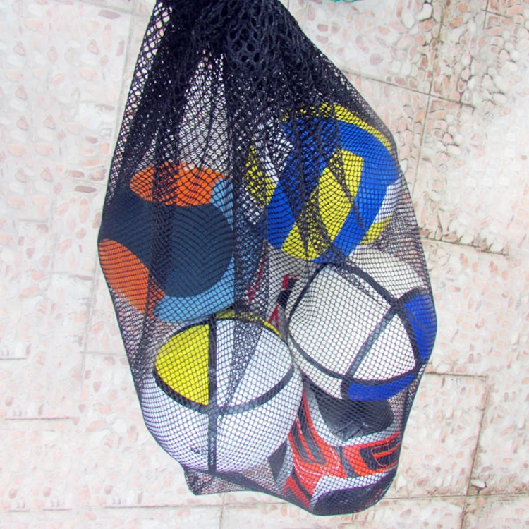 Drawstring mesh soccer ball bag