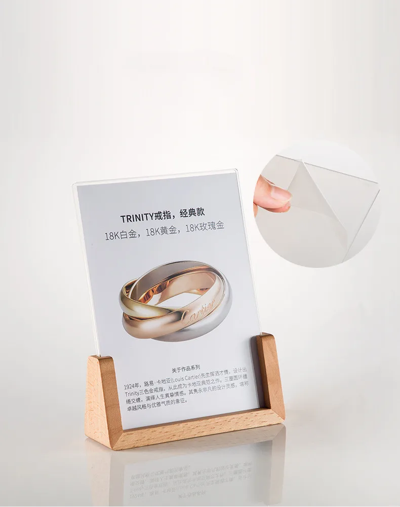 
2021 clear acrylic menu display stands for US Market marketing stand display 