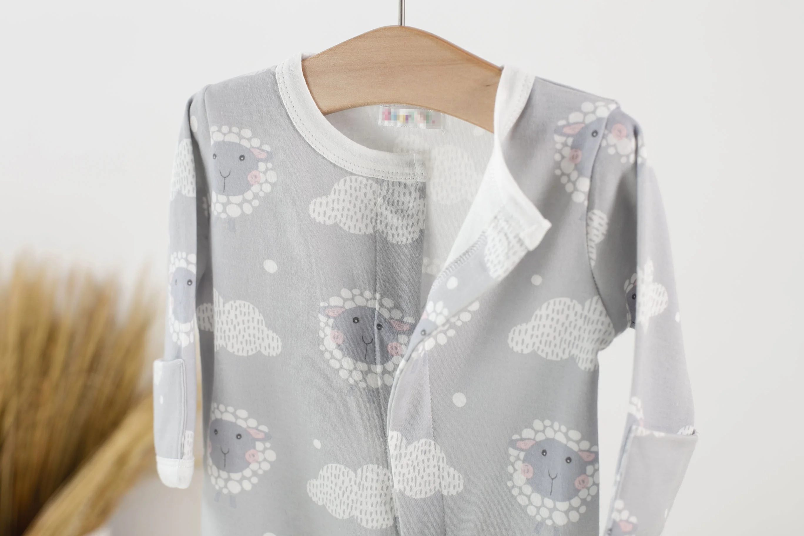 Custom Newborn Baby Clothes Sleeper Infant Bodysuit Magnetic Snap Fastener Buttons Rompers Easy Close One Piece Footie Pajamas