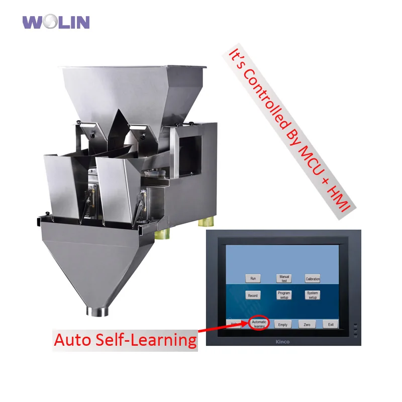 Smart Scale 2 of Weighing Hoppers Snack Foods Beans Rices Dried Fruit Automatic Filling linear weigher