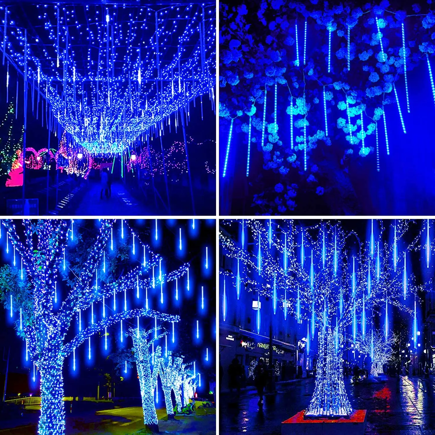 CE ROHS waterproof snowfall effect lights LED drop meteor shower rain tube  light 30/50cm for Outdoor Decor Tree