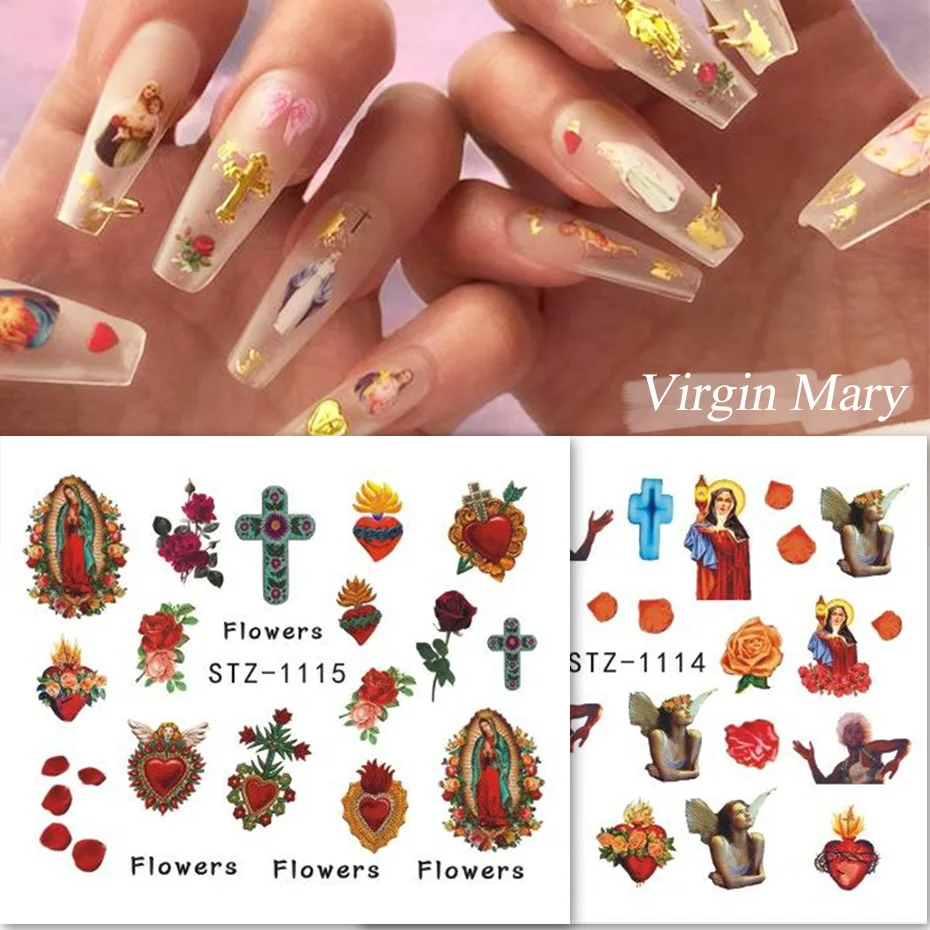 Angel Cupid Stickers for Nails Decals Cherubs Nail Art Water Sliders Manicure Transfer Wraps Tattoo Decorations
