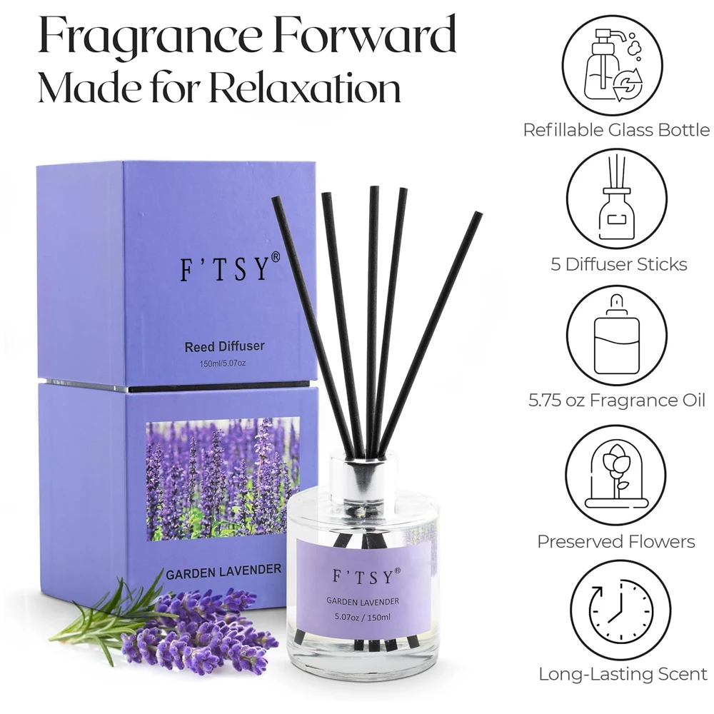 Manufacturers Private Label Dried Flower Reed Diffuser Sets Home Fragrance Scented Reed Diffuser With Floral Sticks
