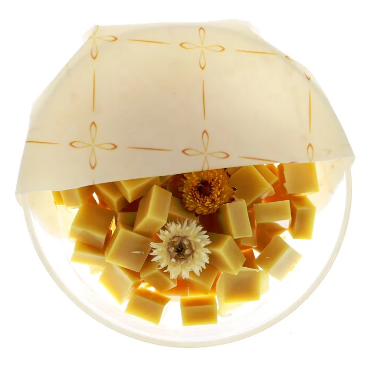 
Factory Direct Sale 100% Cotton Waterproof Reusable Beeswax Food Wrap With Pattern 