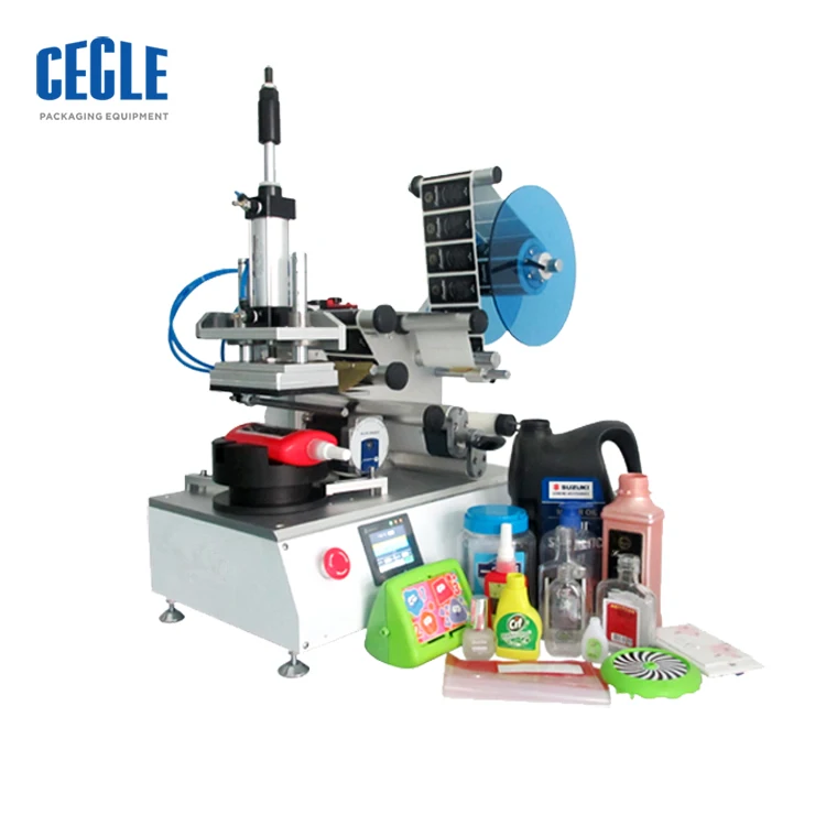 EP-511 Automatic flat bottle labeling machine , PET square bottle label applicator