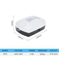 JEBO 9950/9970 AC/DC Air pump Aquarium ACO for fish tank Battery Pump