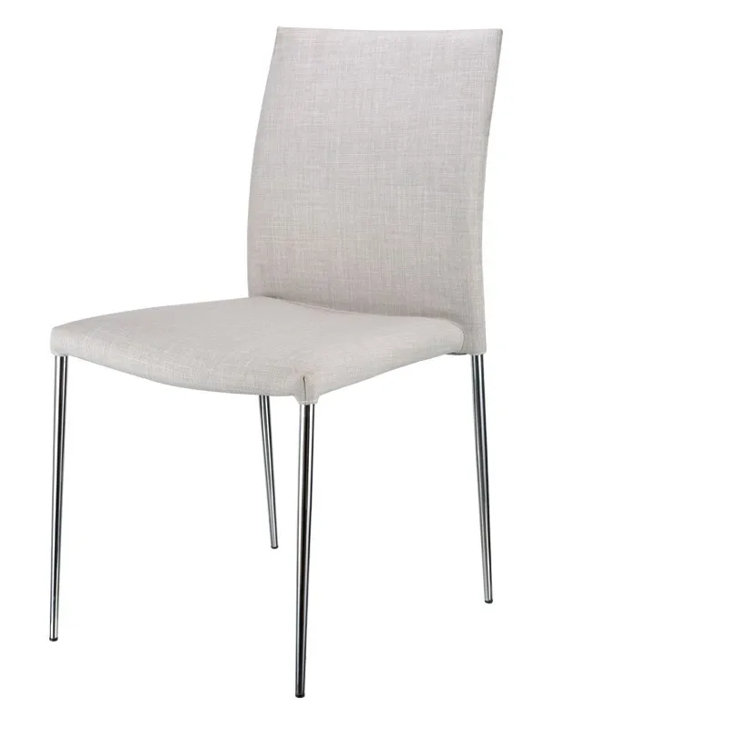 Nordic Stackable Home Creative Modern Fabric Dining Table Hotel Chair Conference Comfortable Stainless Steel Chair