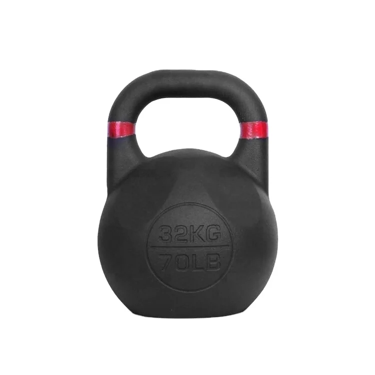 35 mm handle 4-48 kg Powder Coated VF Competition Cast Iron Kettlebells with Color Strip for Commercial Gym
