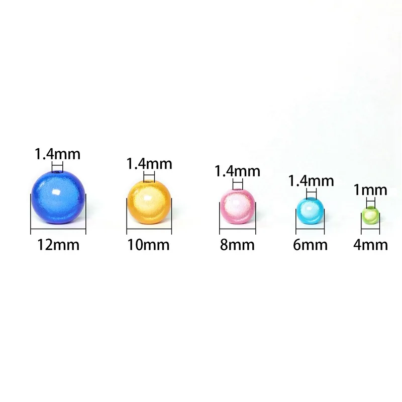 4/5/6/8/10/12/14/16/18/20mm reflective light bulb beads 3D Illusion Miracle Magic Beads dream acrylic beads for Jewelry Making