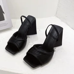 Не сужающийся книзу массивный со шнуровкой; Босоножки; Chaussures; Большие размеры, Дамская обувь с открытым носком; Ботильоны на резиновой подошве; Изящные резиновые сапоги с перекрестными ремешками на высоком каблуке для женщин