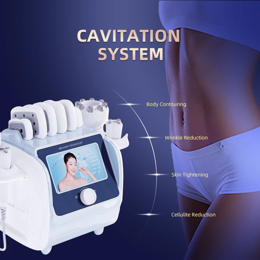 5 in 1 40k Radio frequency cavitation skin tightening ultrasound Laser Lipolaser Body Molding Massage slimming machine