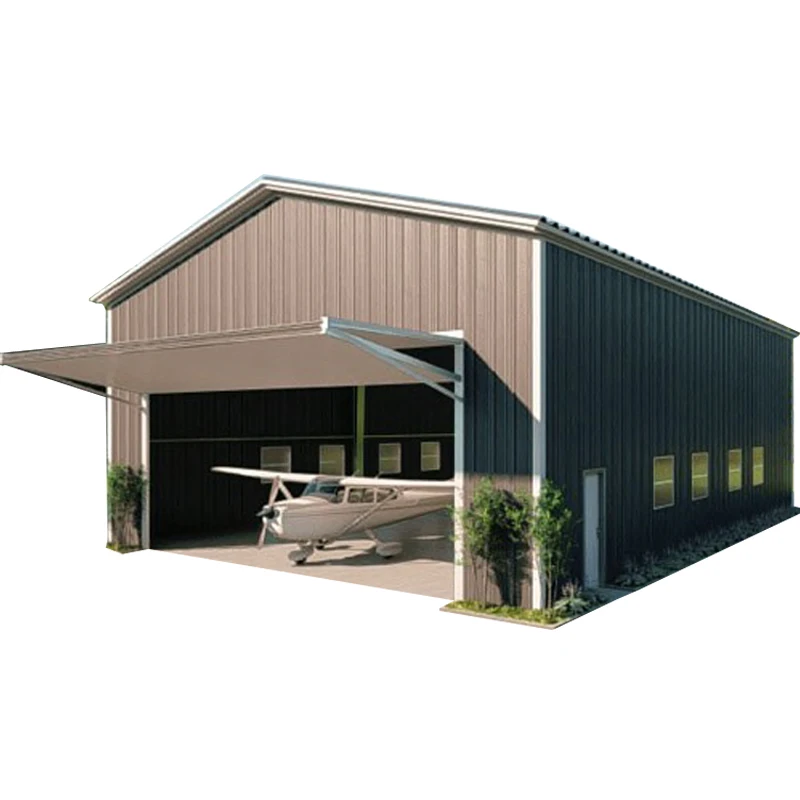 Ready Made Modern Big Span Prefab Metal Steel Structure Aircraft Hangar