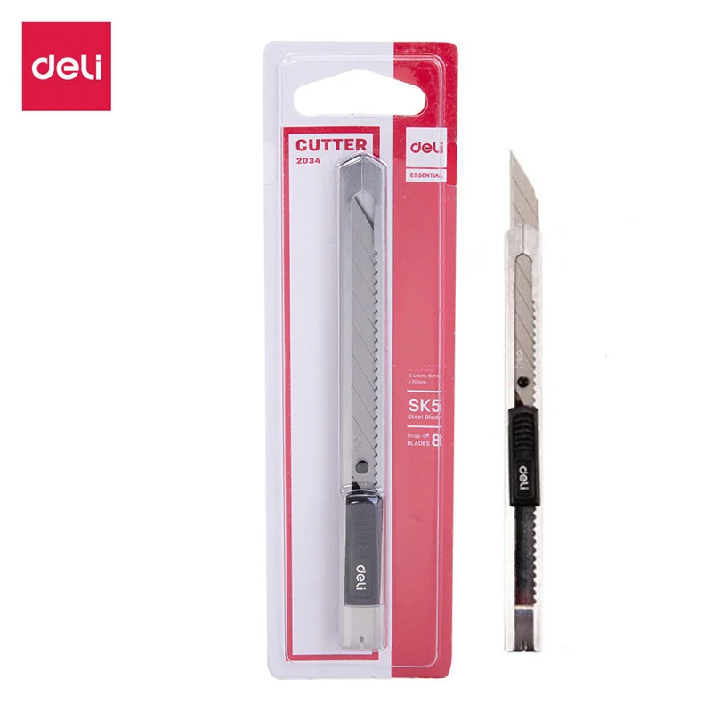 Нож для резки бумаги DELI E2034 в деревянной коробке нож с лезвием 30 градусов металлические канцелярские принадлежности ремесла