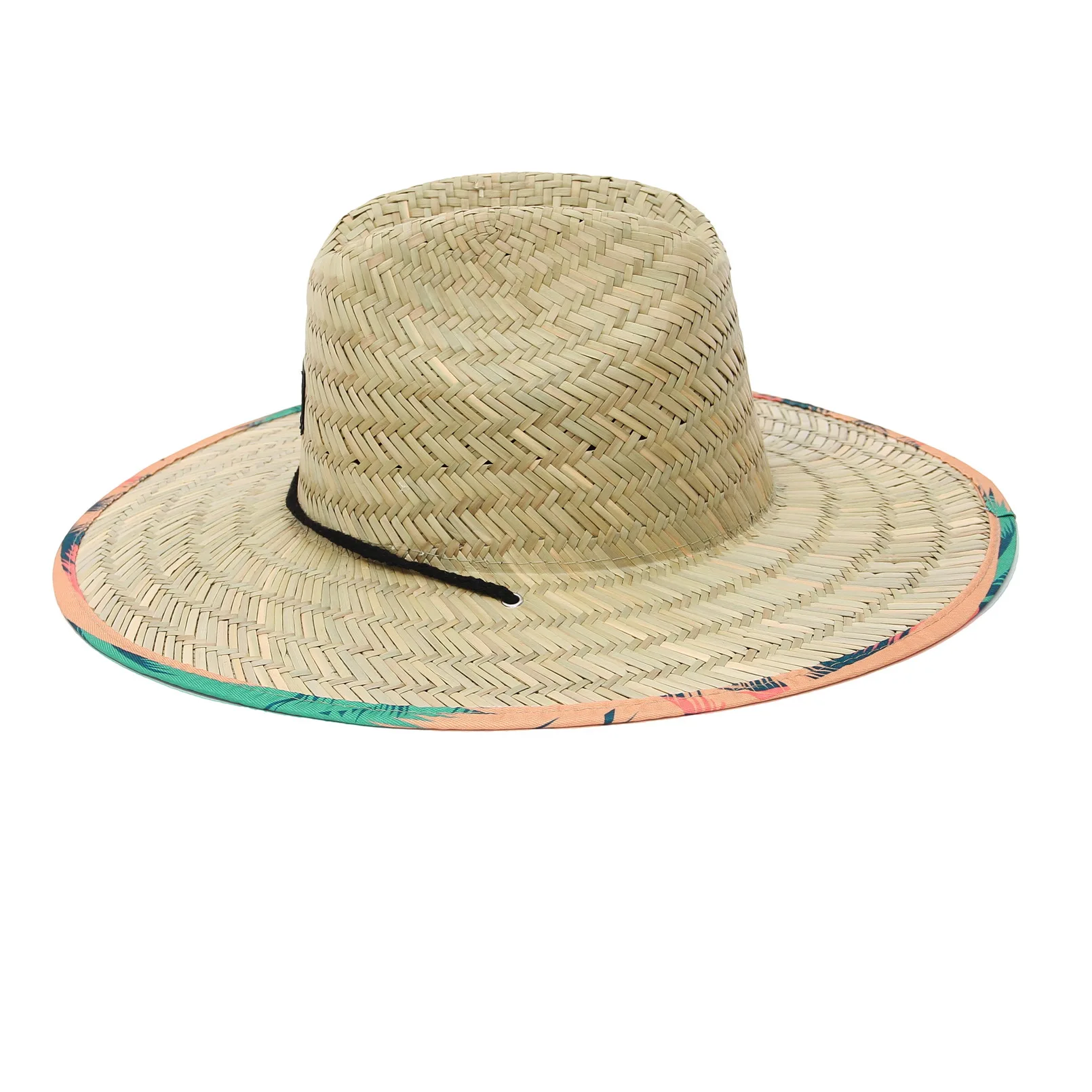 Hawaiian Hot Sale Crochet Hand Knitting Round Brim Lifeguard Sun Protective Beach Straw Hat