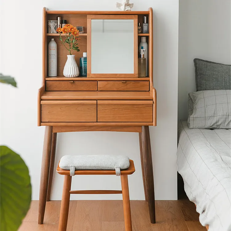 Wholesale Cheap Bedroom Cheap Small Bedroom Mirror Dresser Design wooden dressing table Mirrored dressing table