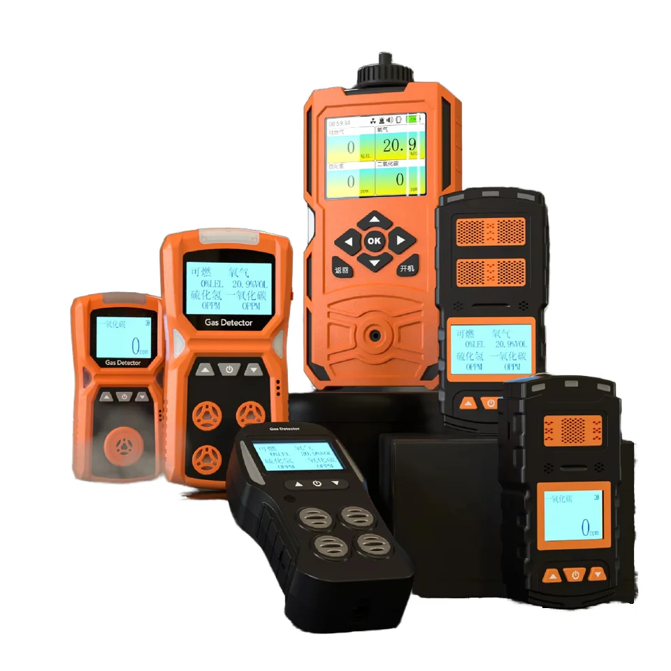 AIKESI ADKS-4 Handheld O2 CO H2S LEL Multi Gas Test Monitor Methane Propane Plug-In Portable gas Analyzer detector DDS sensor