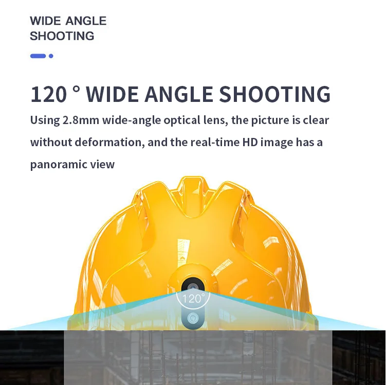 Custom Construction Hard Hats White with Climbing Light 4G Wifi Live Camera ABS GPS SOS-Safety Helmets Features