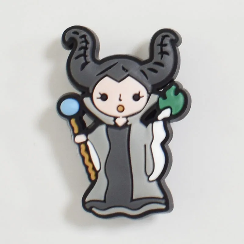 Hot Sell Halloween Style Pvc Funny Diy Cartoon Witch Shoe Accessories Decorations Fit Clogs Kids Gifts Shoe Charms