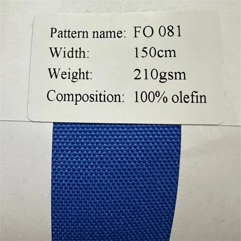 100% Polypropylene Olefin Woven Fabric Lightweight and Waterproof for Outdoor Use on Sofas Awnings Umbrellas Upholstery