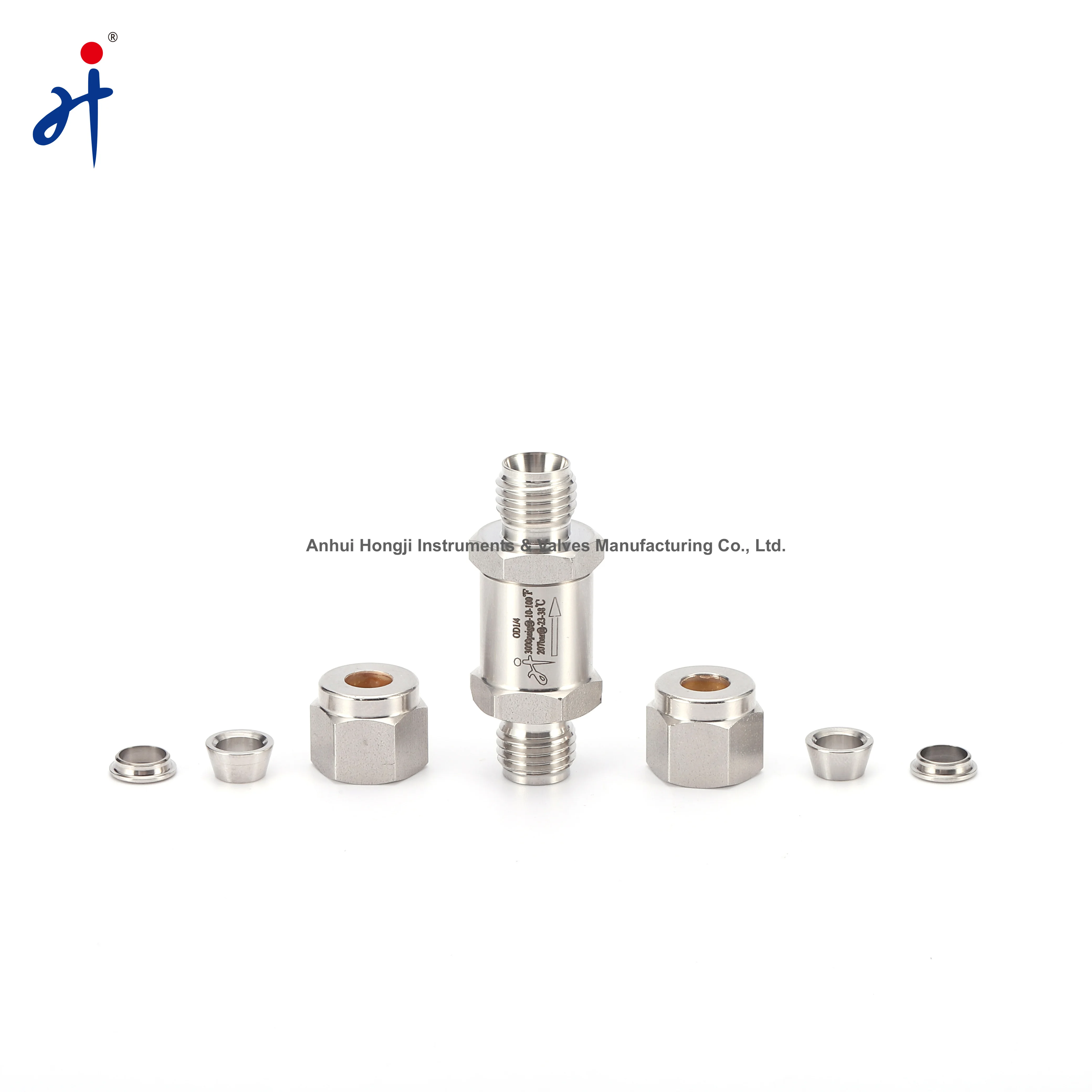 High Temperature Stop-check Valves Stainless Steel Check Valve with Double Tube