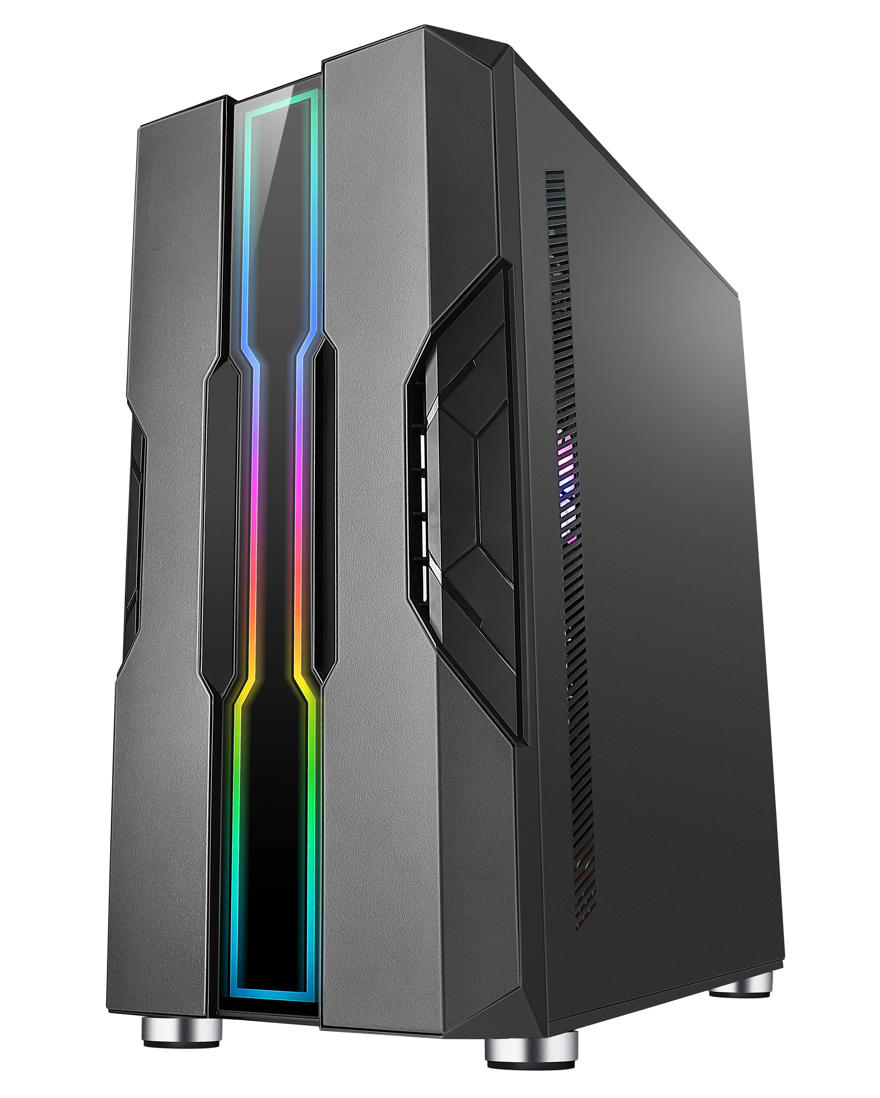 Фабричный корпус для ПК, широкий игровой корпус для компьютера с RGB-лентой спереди