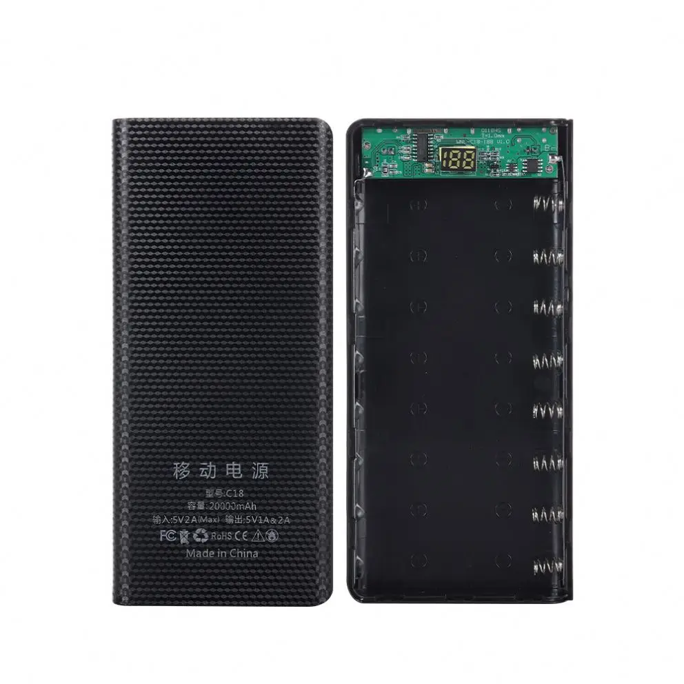 hot sale 18650 battery DIY  power bank  cases 20000mah for smart phone