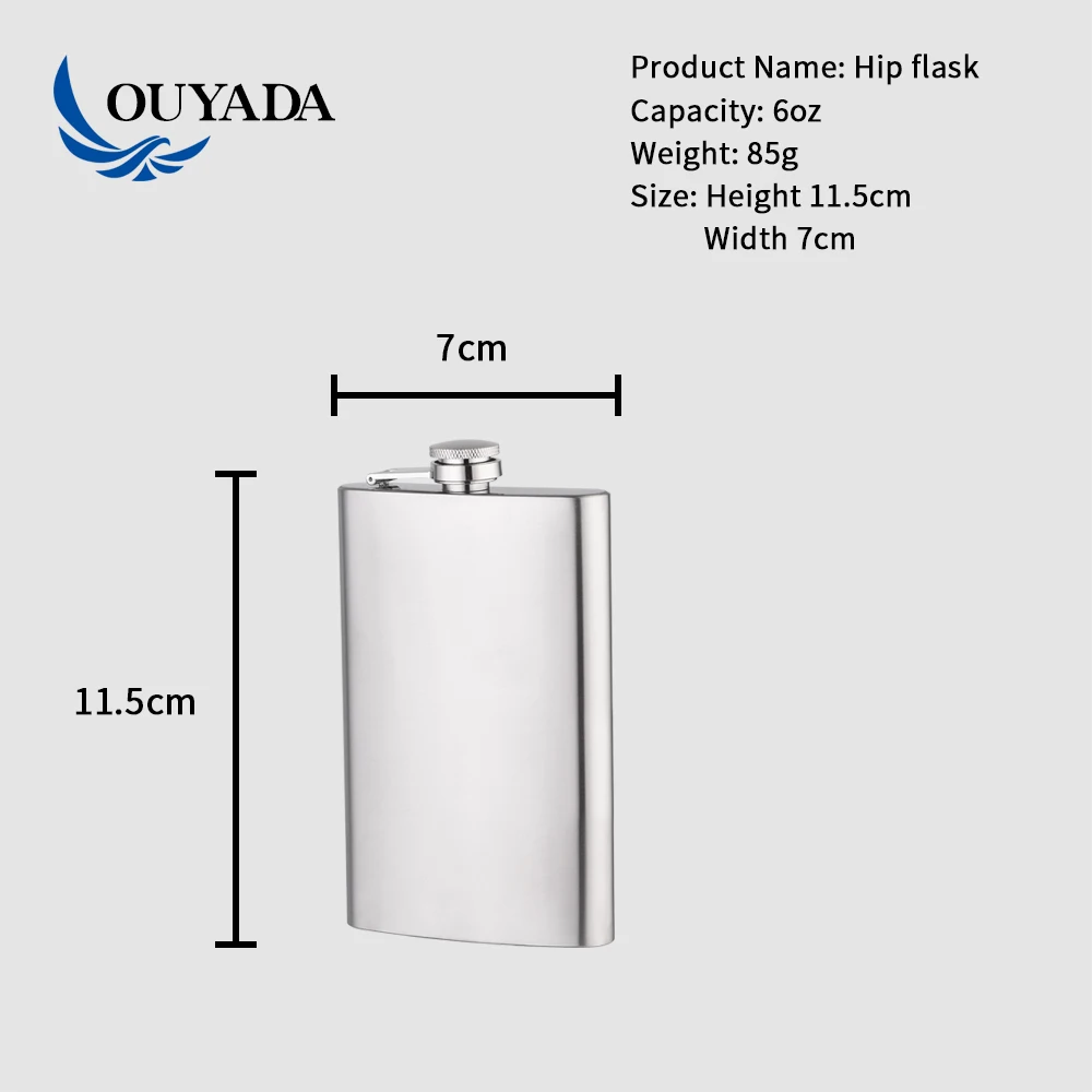 Прямая Продажа с завода Yongkang Zhejiang изготовленный на заказ Мини Jagermeister ликер 6 унций Белый из нержавеющей стали дешевая фляжка для