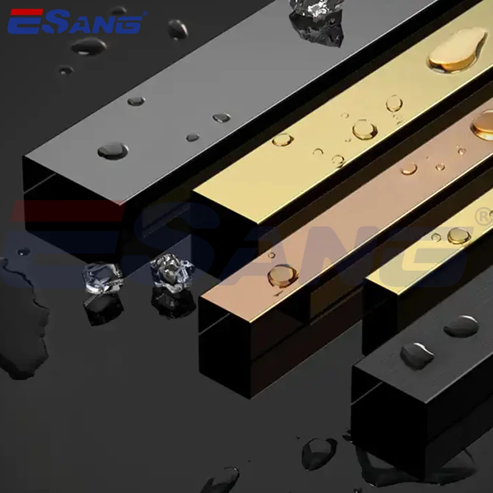 ESANG U Channel SS304 Brushed Polished Decorative Stainless Steel Tile Edge Trim 10MM