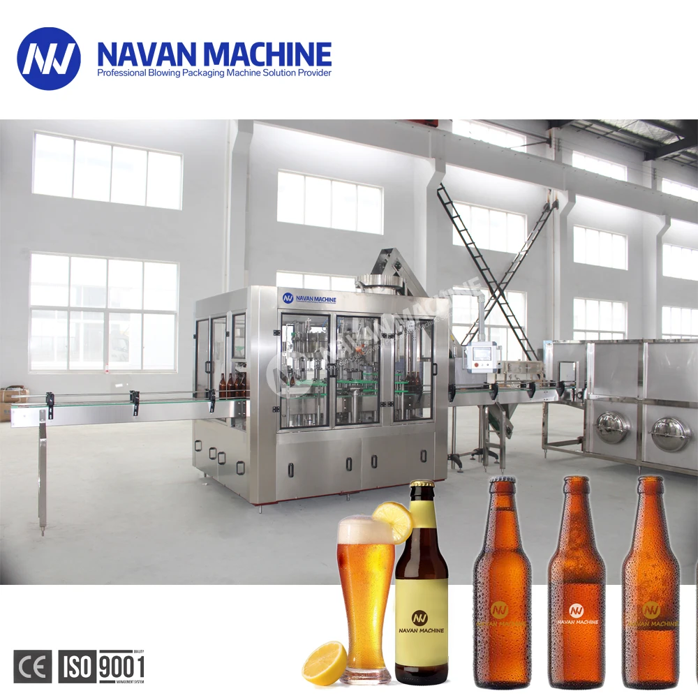 Beer Filling Machine for Automatic Small Carbonated Beverage Soda Water Beer Gas Soft Drink Bottling Factory
