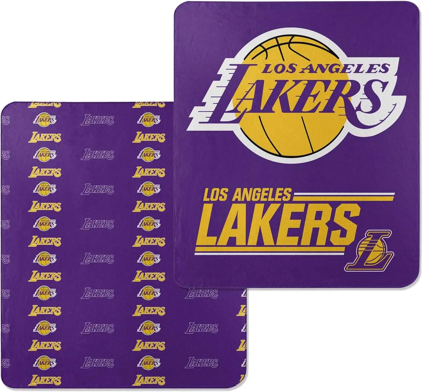100% мягкое Флисовое одеяло из полиэстера двухстороннее NBA Los Angeles Lakers